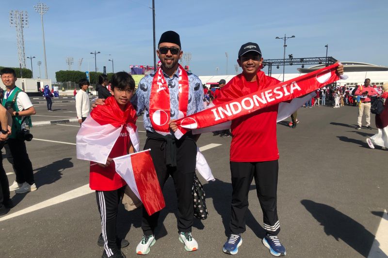 Laga timnas lawan Australia kembali riuh kehadiran suporter Indonesia