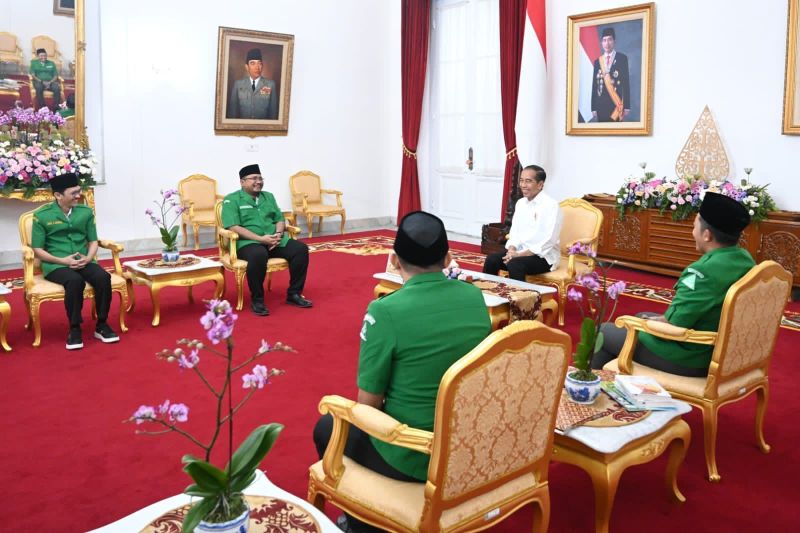 Presiden Jokowi terima laporan sekaligus undangan Kongres XVI GP Ansor