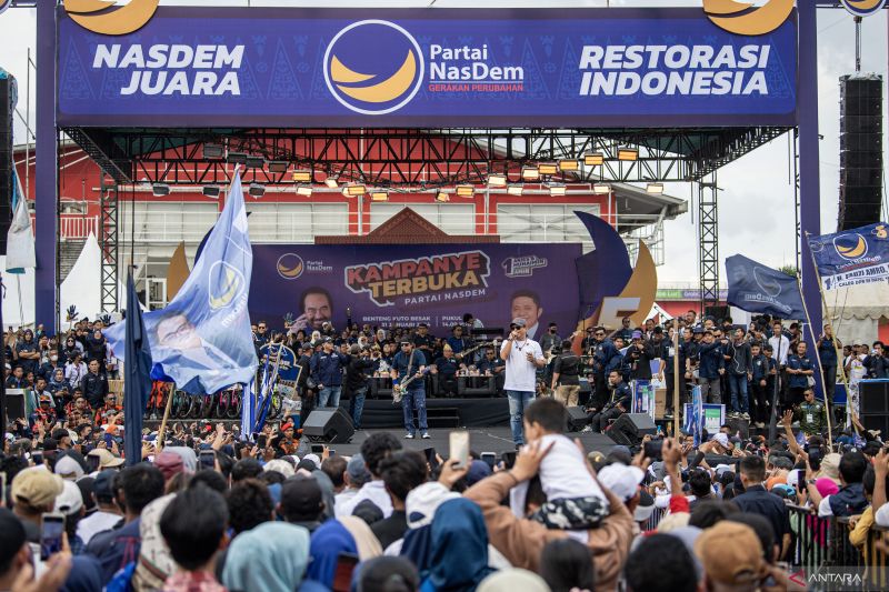 Kampanye terbuka partai Nasdem di Palembang