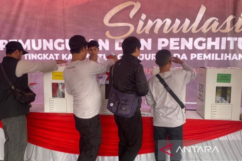 KPU Cianjur gelar simulasi pemungutan dan penghitungan suara pemilu