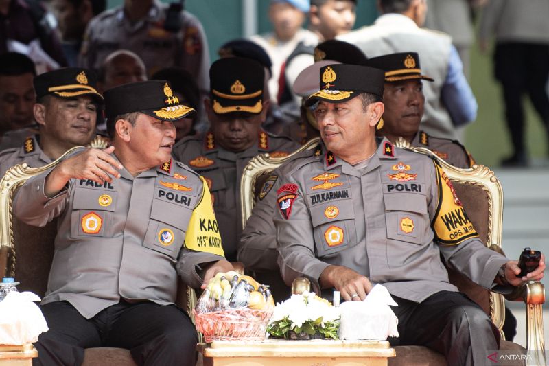 Apel personel dan peralatan pengaman Pemilu 2024 di Palembang
