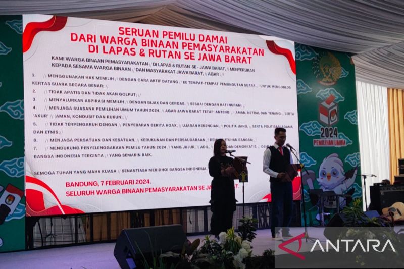 Warga binaan Lapas se-Jabar deklarasikan Pemilu Damai