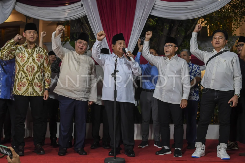 Pidato Prabowo Subianto usai penetapan KPU
