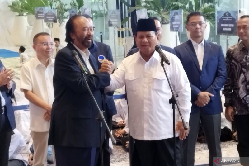 Prabowo datang ke NasDem sebagai hormat atas ucapan selamat dari Surya Paloh