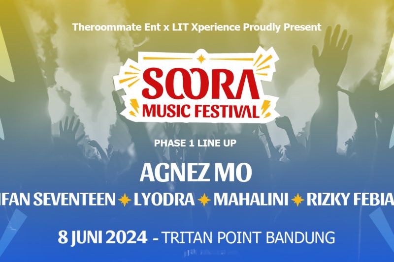 SOORA Music Festival digelar di Bandung pada 8 Juni
