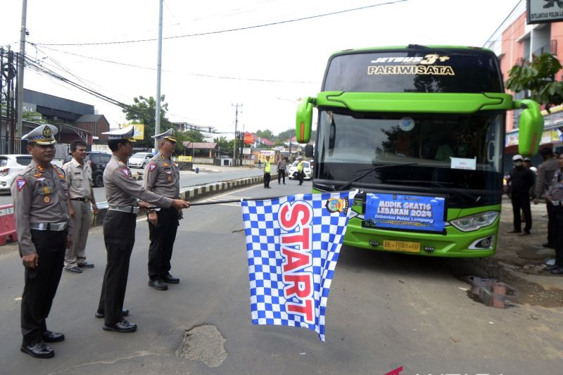 Mudik gratis Ditlantas Polda Lampung