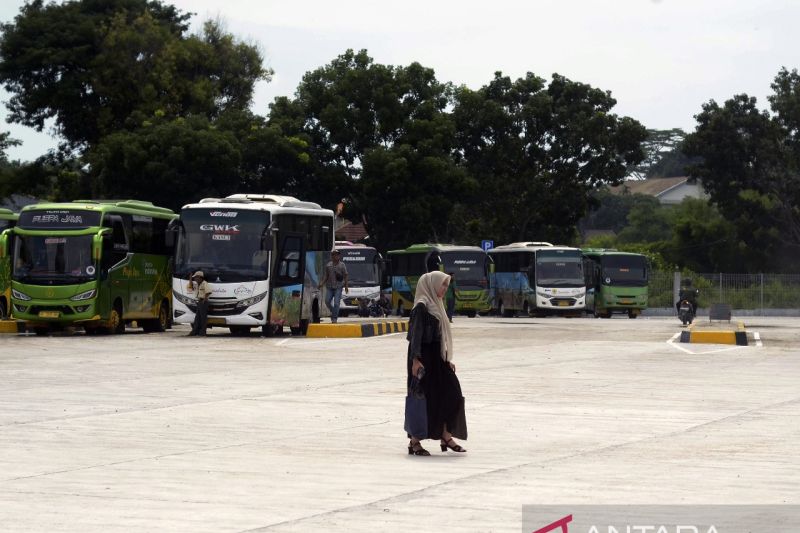 Arus mudik Lebaran di Terminal Rajabasa