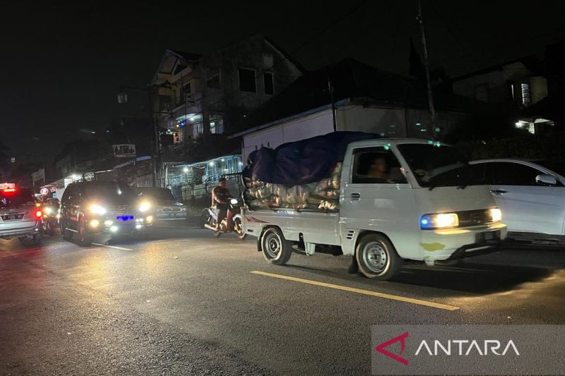 Kendaraan pemilir melintasi Cianjur H+4 Lebaran didominasi sepeda motor