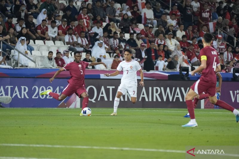 Timnas Indonesia takluk dari Qatar pada laga pembukaan grup A Piala Asia U-23
