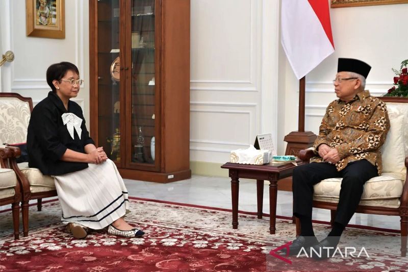 Menlu temui Wapres laporkan konsistensi Indonesia dukung Palestina