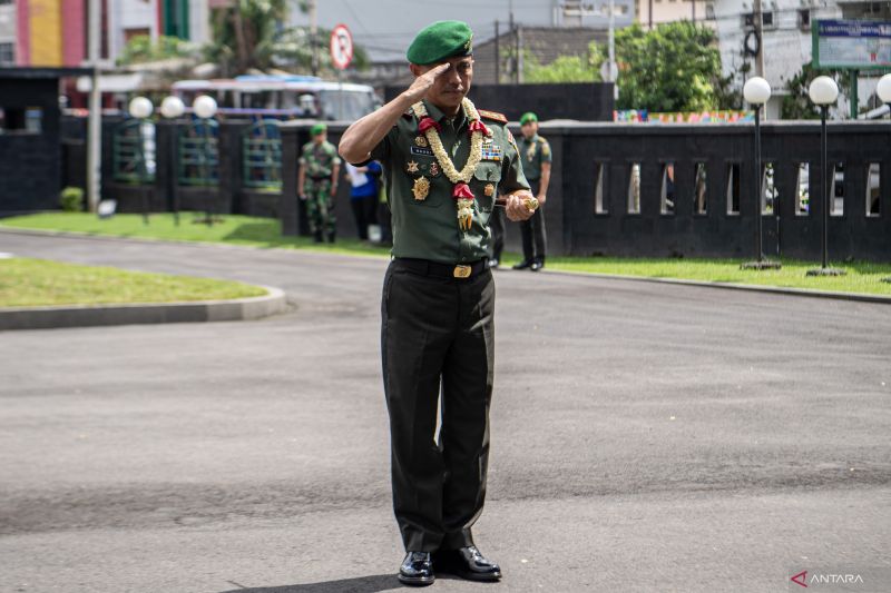 Penyambutan Panglima Kodam II Sriwijaya