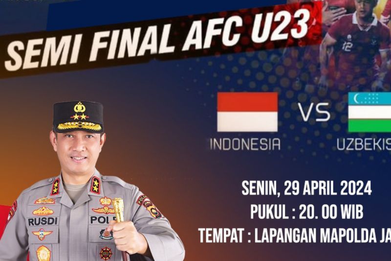 Polri gelar nobar semifinal Piala AFC Asia mendukung Timnas U-23