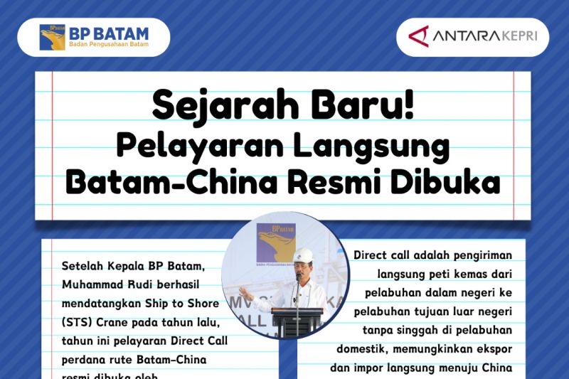 Direct Call Batam-China Pangkas Biaya Logistik USD 600