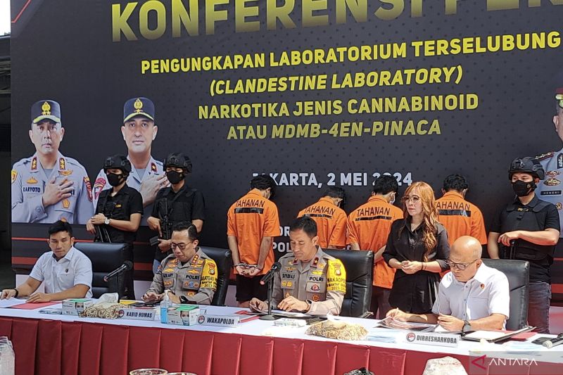 Polisi tetapkan 5 tersangka dari pengungkapan narkoba di Sentul Bogor