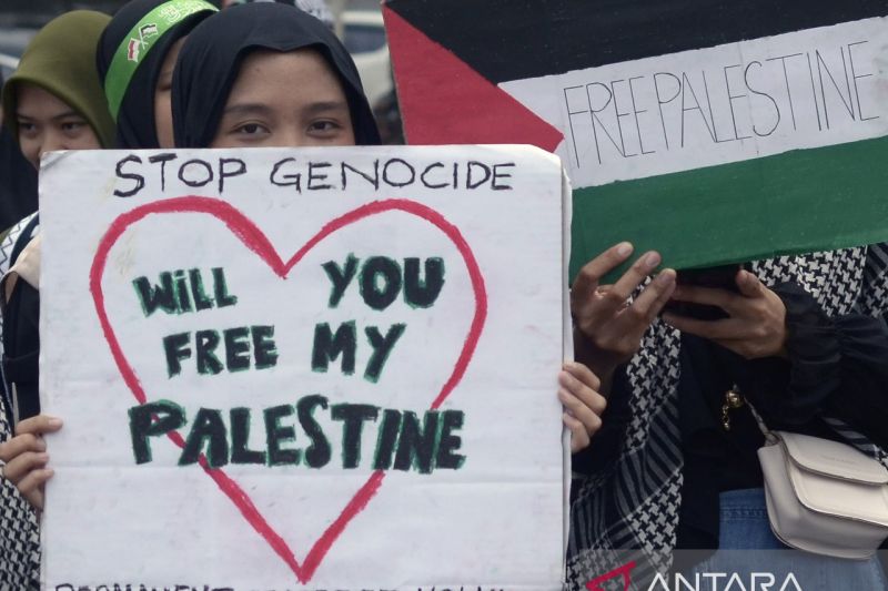 Aksi bela Palestina di Lampung