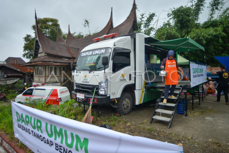 Dapur umum tanggap bencana Baznas di Tanah Datar