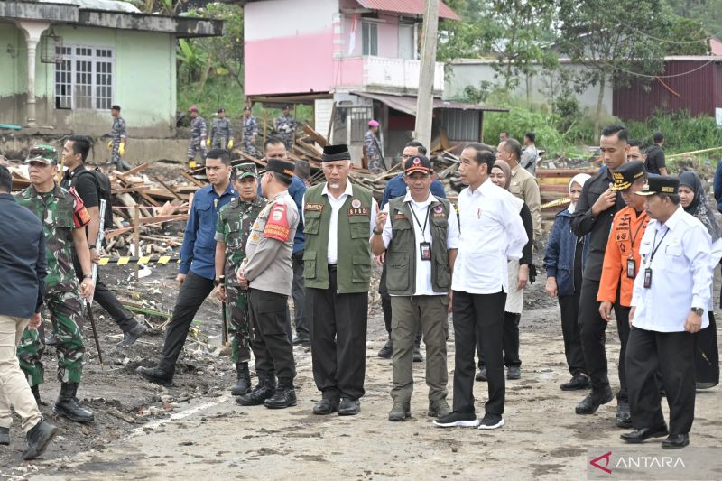 Presiden meninjau lokasi banjir bandang lahar dingin Marapi di Agam