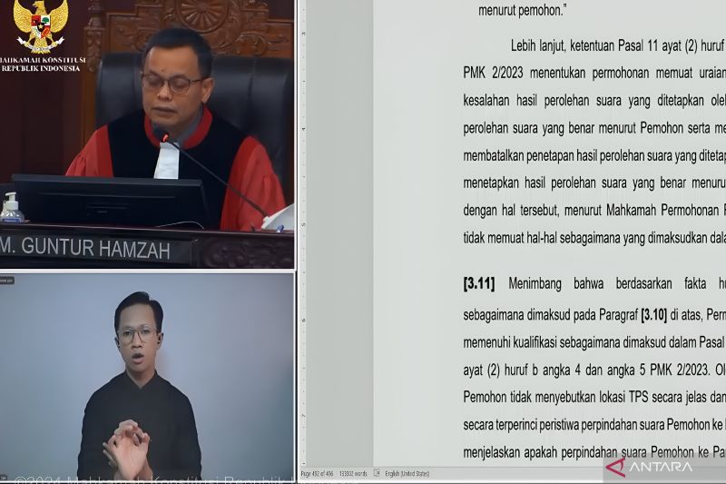 MK menolak gugatan PPP untuk Pileg Dapil Jawa Barat karena tidak rinci