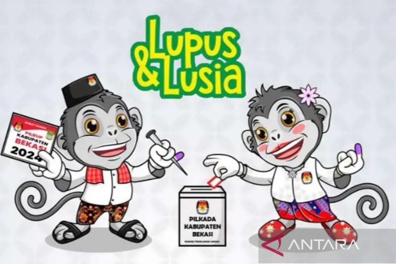 KPU Kabupaten Bekasi perkenalkan maskot Pilkada Lupus dan Lusia