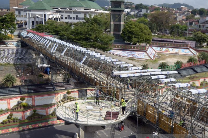 Progres pembangunan JPO di Bandar Lampung