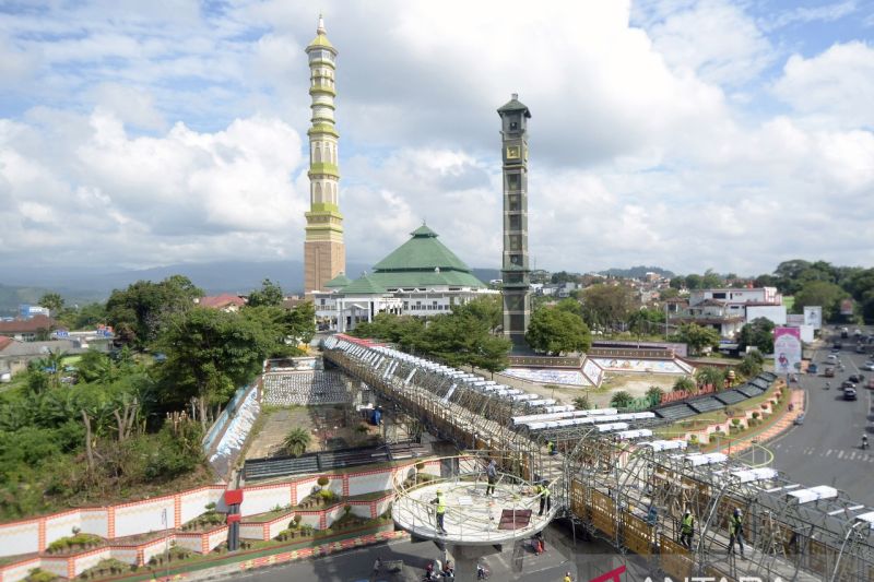 Progres pembangunan JPO di Bandar Lampung