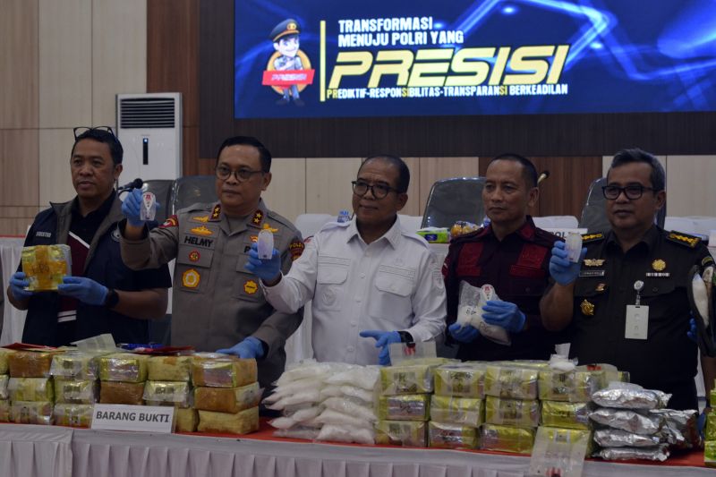 Pemusnahan barang bukti narkoba oleh Polda Lampung