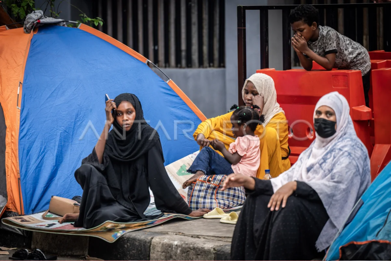 Pengungsi luar negeri dirikan tenda di Jakarta