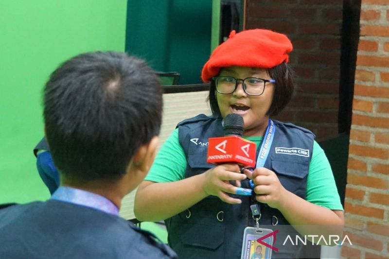 Pewarta cilik ambil alih Kantor Berita ANTARA terkait Hari Anak Nasional