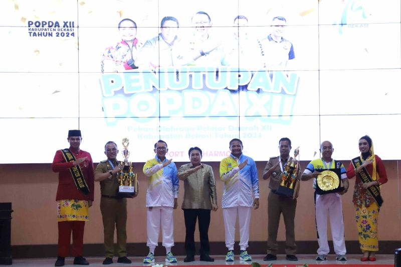 Kontingen Cikarang Utara raih juara umum Popda XII Kabupaten Bekasi