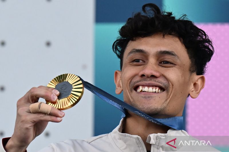 Olimpiade Paris 2024 : Veddriq Leonardo raih medali emas