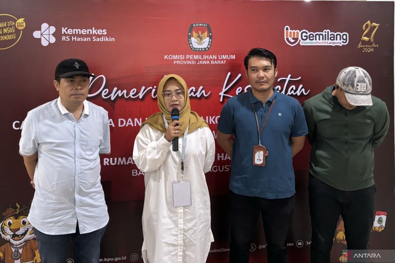 KPU Kota Bandung menerima hasil kesehatan paslon pada 4 September