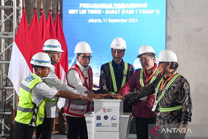 Presiden Jokowi canangkan pembangunan MRT Lintas Timur-Barat