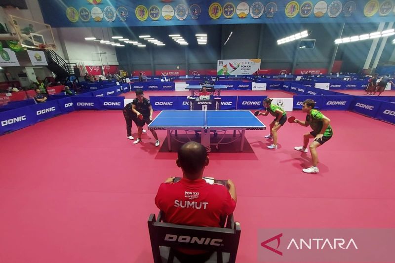 Tenis meja PON, Jatim-Jabar-Bali perebutkan emas ganda campuran