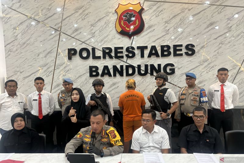 Polrestabes Bandung tangkap suami aniaya istri hingga tewas