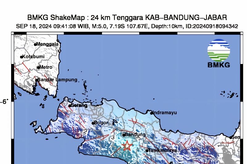 BPBD Kabupaten Bandung terjunkan personel cek kerusakan dampak gempa M5. 0