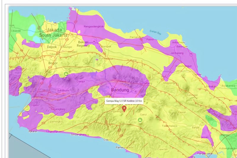 Badan Geologi sebut tak ada dampak keretakan tanah dari gempa di Jabar