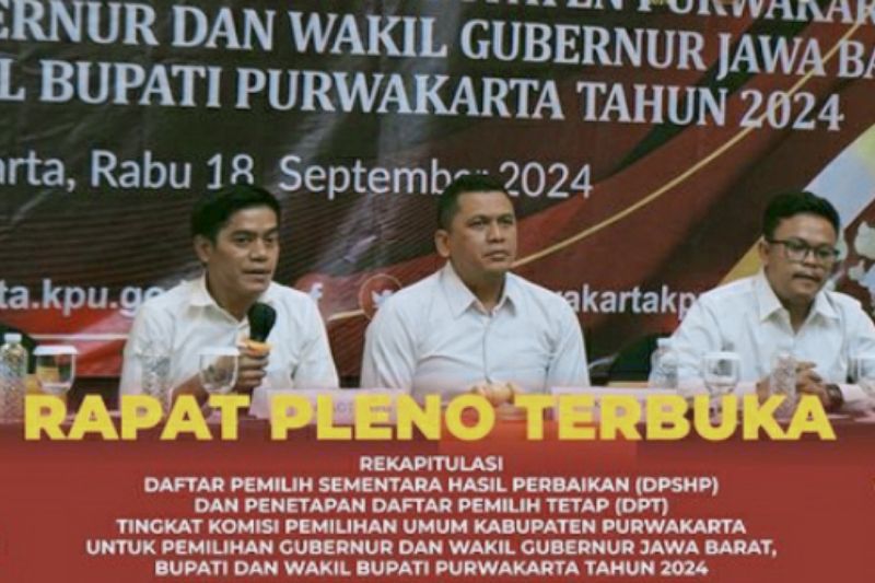 KPU Purwakarta menetapkan DPT Pilkada serentak 2024 mencapai 738.968 orang