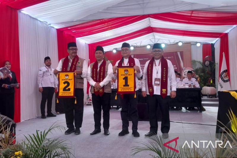 KPU Kabupaten Sukabumi resmi tetapkan nomor urut pasangan calon bupati-wabup