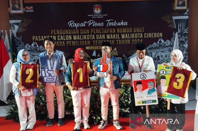 KPU tetapkan nomor urut paslon peserta Pilkada Kota Cirebon 2024