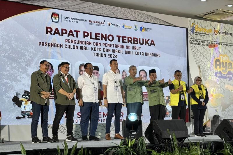 KPU Kota Bandung resmi tetapkan nomor urut paslon di Pilkada 2024