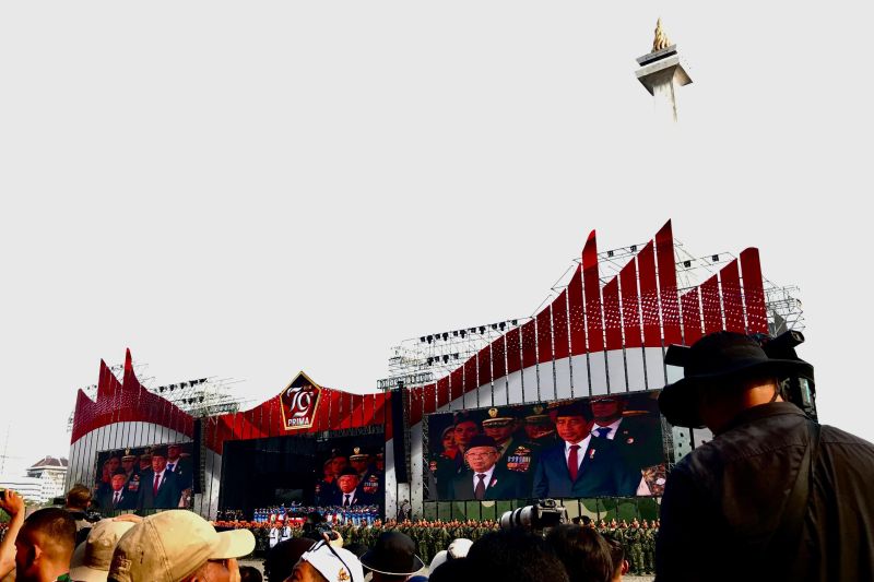 TNI memperingati HUT Ke-79 terpusat di Monas, libatkan 100.000 prajurit