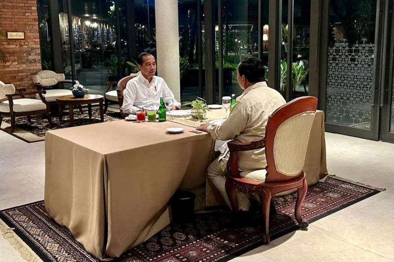 Sufmi Dasco ungkap kemungkinan ada pembicaraan soal kabinet dalam pertemuan Prabowo-Jokowi