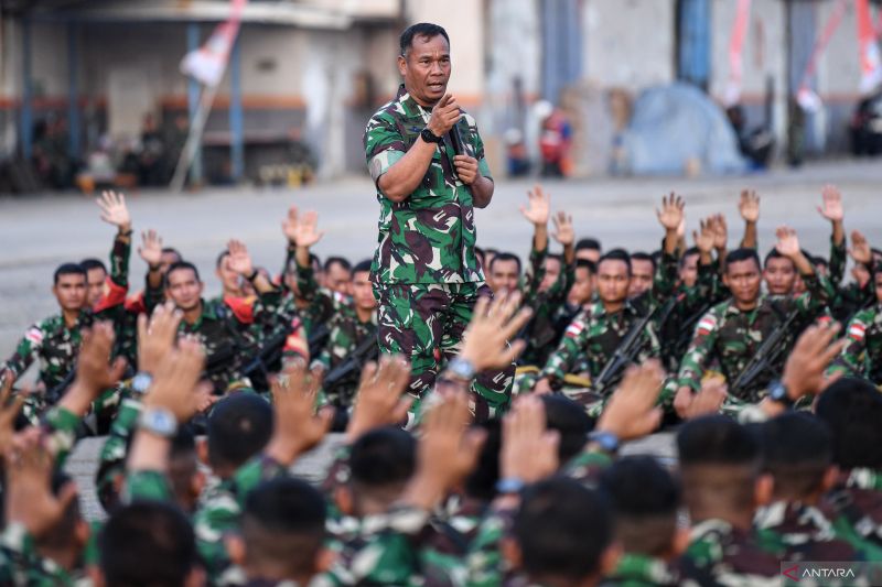 Kedatangan Satgas Pamtas RI-Malaysia di Palembang