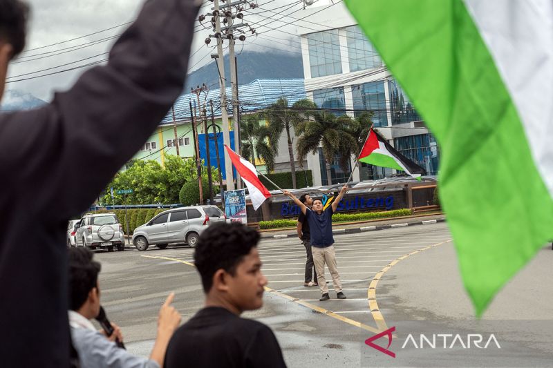 Aksi solidaritas untuk rakyat Palestina di Palu