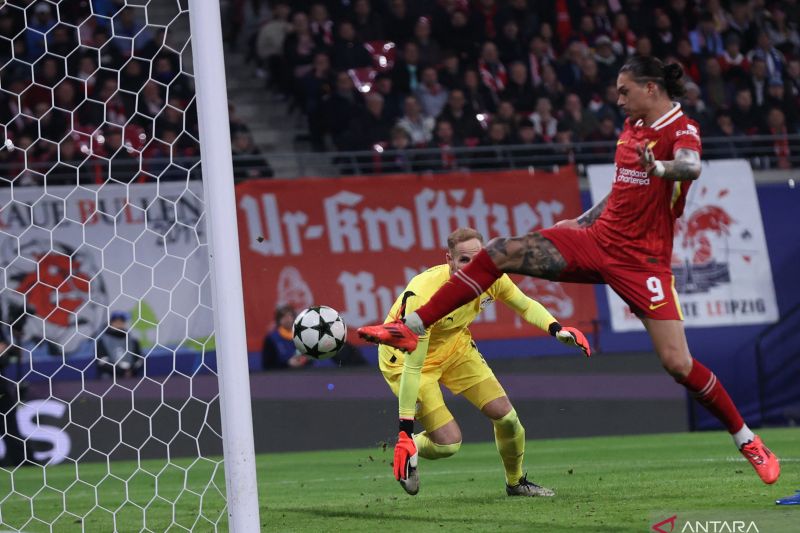 Gol tunggal Nunez antar Liverpool menang 1-0 di markas Leipzig