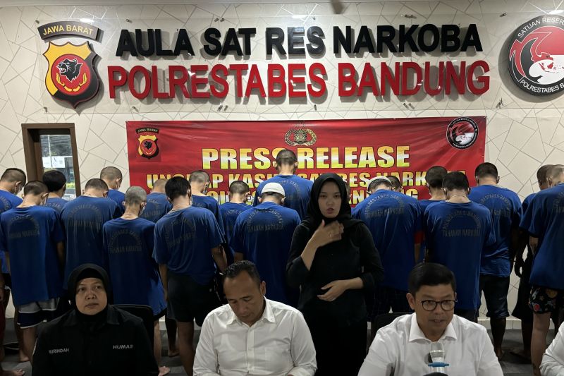 Polrestabes Bandung ringkus 31 pengedar narkoba selama Oktober