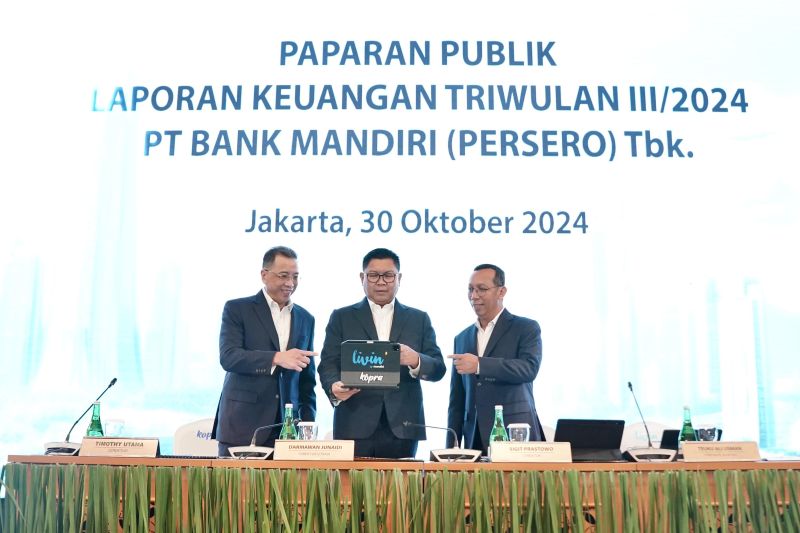 Bank Mandiri bukukan laba bersih Rp42 triliun di kuartal III-2024