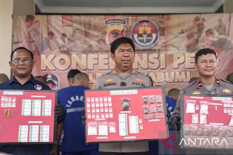 Polres Sukabumi tangkap puluhan pengedar narkoba