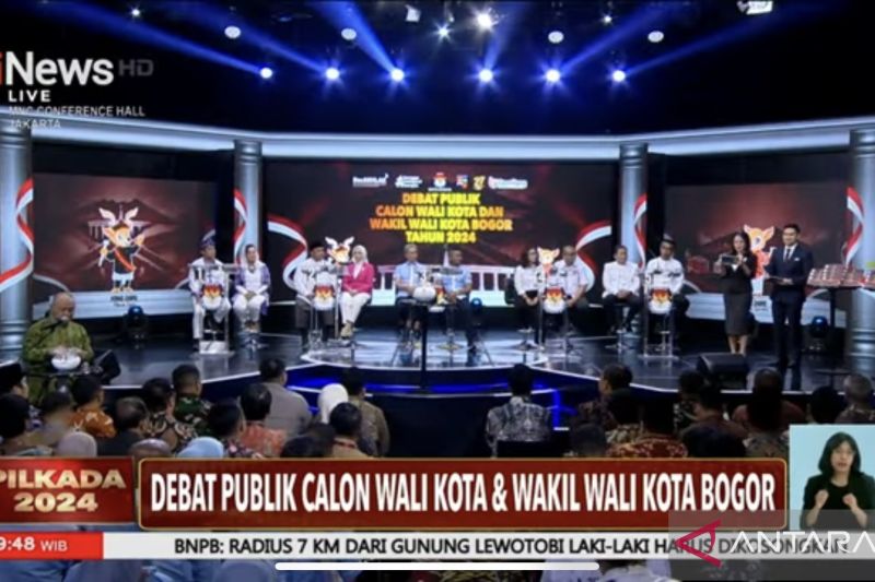 Debat Pilkada Kota Bogor membahas pembangunan SDM hingga tata kelola