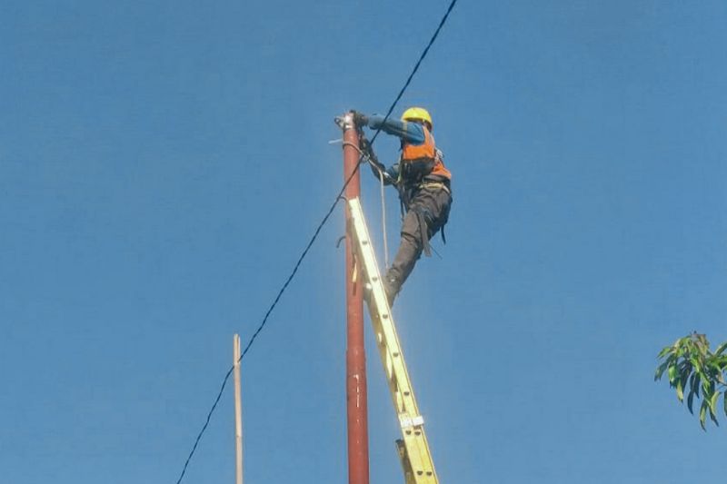 Seorang kepala desa di Karawang terjerat kabel listrik PLN